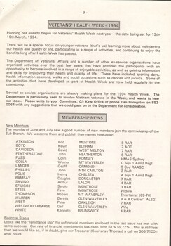 TAOR-Metro (Tactical Area of Responsibility - Metro) - Melbourne Sub-Branch August, 1993.
