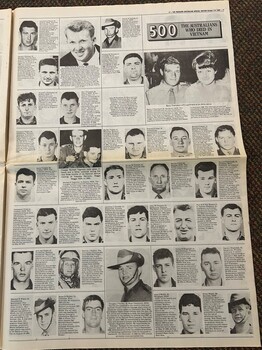 500: The Australians Who Died in Vietnam - The Australian Newspaper 3-4 Oct 1992.
