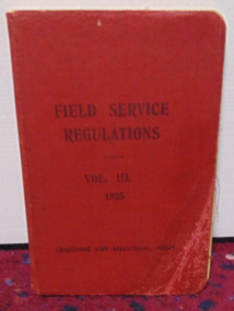 Field Service Regulations Vol 111, 1935