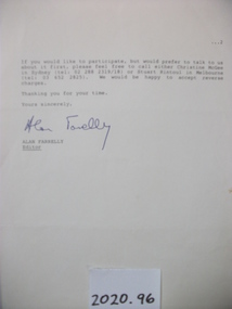 Letter, 19th May 1988