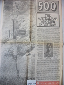 Article - Article, Clipping, 500 the Australians Who Died In Vietnam, 3/10/1992 12:00:00 AM