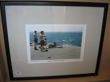 Photograph, Range Practice For Battalion Troops Astern HMAS Sydney