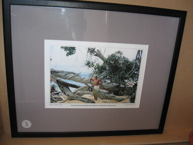 Photograph, More Like A Scene From the Musical South Pacific Than An HMAS Vampire Crewman At Work!