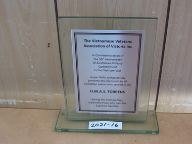 Plaque, The Vietnamese Veterans Association of Victoria Inc