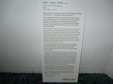 Poster - Poster, Information Board, John "Jacko" Miller