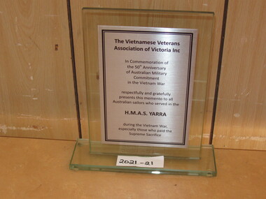 Plaque, The Vietnamese Veterans Association of Victoria Inc