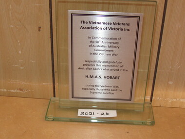 Plaque, The Vietnamese Veterans Association of Victoria Inc