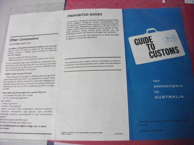 Pamphlet, Guide to Customs, 1968