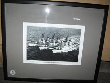 Photograph, Guided Missile Destroyers Abreast - HMAS Brisbane (41), Hobart (39) and Perth (38)