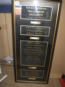 Artwork, other - Naval hatbands display