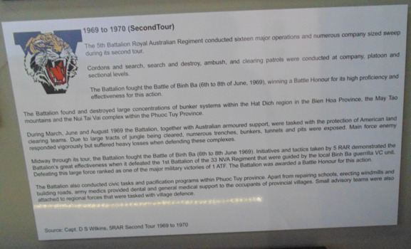 Information Board - 5 RAR 1969 - 1970 (Second Tour)