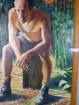 An oli painting of Tom Goode by Jan Bodaan.