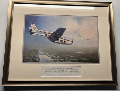 A Framed Coloured Painting: Cessna O-2A Skymaster over Bien Hoa