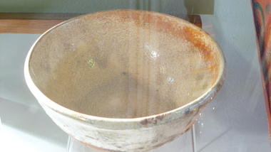 A latex ceramic collection bowl taken by Lance Corporal Bernard Neil Livingston taken in 1971 while attending a commemorative service.