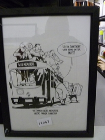 Artwork, other - Artwork, Sketch, Framed Sketch, Vietnam Forces Memorial Anzac Parade, Canberra
