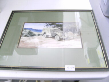 Painting, Landrover in Jungle