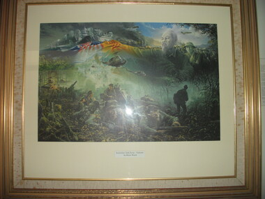 A Coloured Painting of Soldiers from Australian Task Force