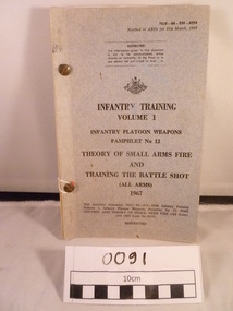 Booklet, Infantry Training Volume 1, 01/03/1968 (Exact)
