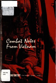 Book, Garland, Albert N. (LTC), Combat Notes From Vietnam