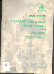 Book, Australia. Department of Defence, Long Service and Other Non-operational Medals Award