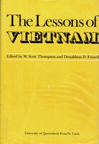 Book, Thompson, W. Scott and Frizzell, Donaldon D, The Lessons of Vietnam