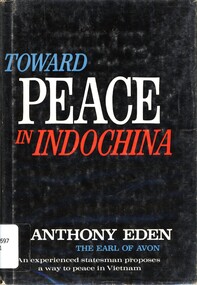 Book, Eden, Anthony, Toward Peace in Indochina