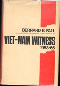 Book, Fall, Bernard, Vietnam Witness 1953-66