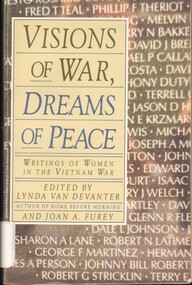 Book, Van Devanter, Lynda,Furey, Joan, Visions of War, Dreams of Peace: Writings of Women in the Vietnam War