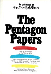 Book, Sheehan, Neil, Smith, Hedrick, Kenworthy, E. W. and Butterfield, Fox, The Pentagon Papers: The Secret History of the Vietnam War, 1971