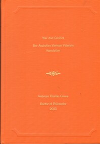 Book, War and Conflict: The Australian Vietnam Veterans Association, 2003