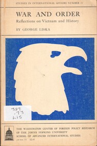 Book, Liska, George, War and Order: Reflections on Vietnam and History, 1968