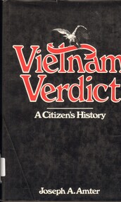 Book, Amter, Joseph A, Vietnam Verdict: A Citizen's History