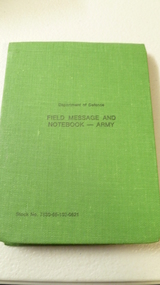 Book, Field Message and Note Book - Army