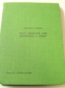 Field Message and Note Book - Army
