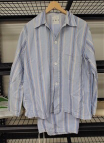Army issue cotton pyjamas worn by Russell Alec Walker. R.A.E.M.E during August 1967 - May 1968.