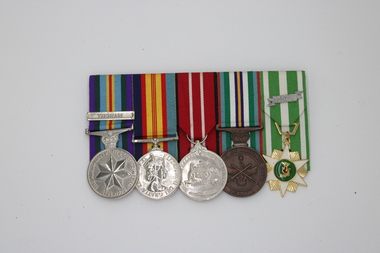 Five replica ADF medals issued during the Vietnam conflict.
