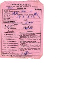 Document - Registration Form, Registration Form For Outgoing Waitress