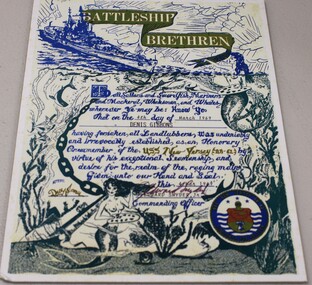Certificate - Honorary Certificate USS New Jersey