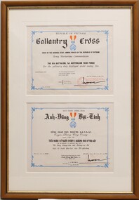 Document - Citation, Gallantry Cross, Republic of Vietnam