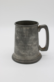 Pewter tankard personally engraved.