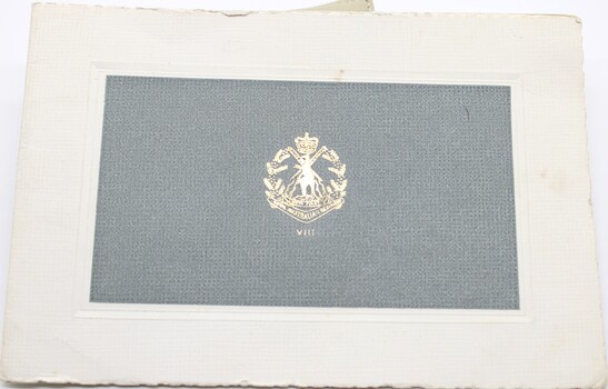RAR V111 Christmas card with Australian emblem.