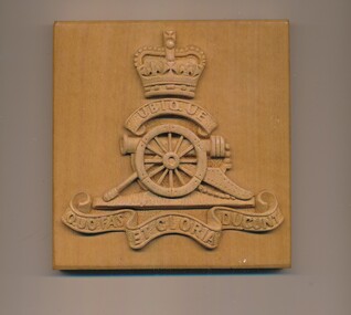 Plaque - Artillery plaque