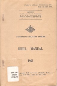 Australian Army: Drill Manual, 1963