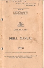 Australian Army: Drill Manual, 1963