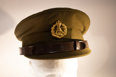 An Army peaked cap worn by an Officer during the Vietnam conflict.