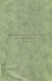 Australian Army: Administration in the field (Non-Divisional) 1966