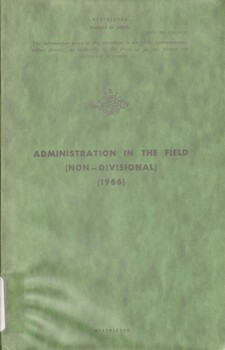 Australian Army: Administration in the field (Non-Divisional) 1966