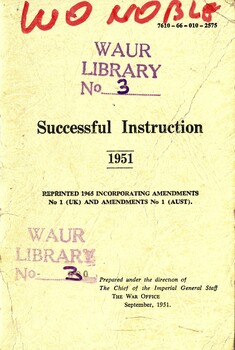 Australian Army: Successful instruction, 1951