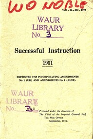 Australian Army: Successful instruction, 1951