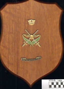 Large wooden New Zealand Defence force plaque